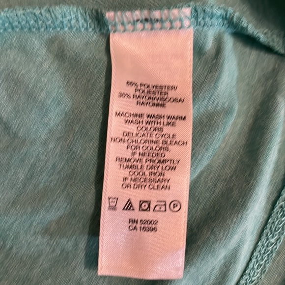 2/$12 DKNY Jeans Aqua Trapeze Hem T-Shirt Size Small - Picture 14 of 15